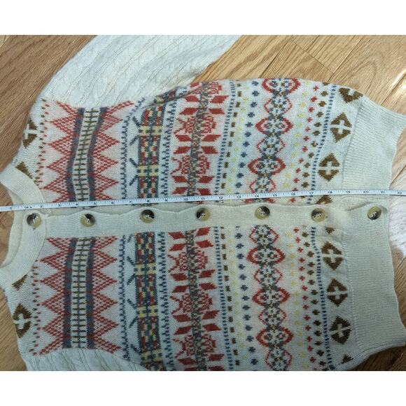 Cardigan Sweater Grandmacore Shabby Chic Ugly Christmas Holiday Party Button Up - Picture 10 of 15